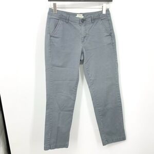 LL Bean Women Size 6 Petite Pants Chinos Khakis Blue Organic Cotton Stretch